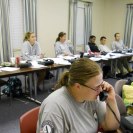 Photo: AmeriCorps NCCC Delta 10 team working at the United Way Call Center in Jackson, MS. (CNCS Photo)