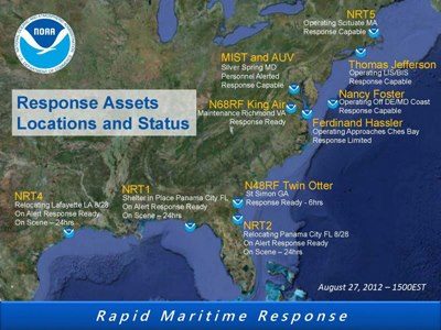 Photo: Learn how NOAA’s Office of Coast Survey is gearing up for rapid maritime response to Hurricane Issac: http://noaacoastsurvey.wordpress.com/2012/08/27/update-on-coast-survey-pre-positioning-for-rapid-maritime-response-to-tropical-storm-isaac/