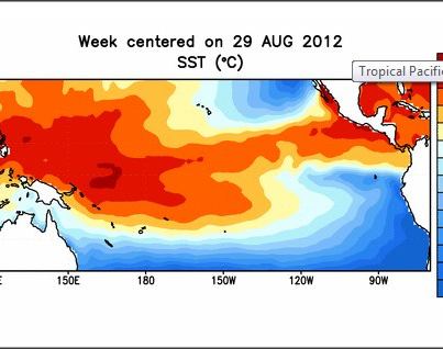 Photo: El Niño conditions are likely to develop this month, according to the El Niño Watch issued today by the National Weather Service's Climate Prediction Center. More info...

http://www.cpc.ncep.noaa.gov/products/analysis_monitoring/enso_advisory/ensodisc.html