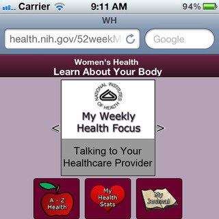 Photo: A Primer for Women’s Health: Get the app. Follow the blog. Learn how to improve your health in 52 weeks!

http://52weeks4women.nih.gov