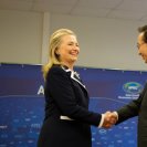 Photo: U.S. Secretary of State Hillary Rodham Clinton meets with President Lee Myung-Bak of the Republic of Korea during the Asia-Pacific Economic Cooperation (APEC) Leaders' Week in Vladivostok, Russia, September 9, 2012. [State Department photo by William Ng/Public Domain]