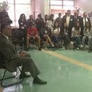 Photo: Sao Paulo - Under Secretary Sanchez meets with high school students participating in a model exchange program between Texas Tech University High School and Colegio Franciscano Pio XII as part of an education services trade mission to Brazil on September 3, 2012.