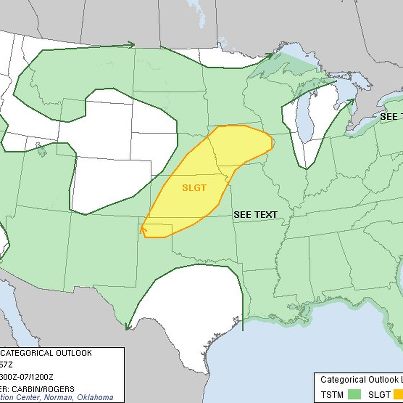 Photo: Severe Weather Possible Thursday Afternoon and Evening Across Parts of Great Plains and Upper Midwest

The NWS Storm Prediction Center is forecasting a risk of severe thunderstorms Thursday afternoon and evening across portions of the central and southern Plains and the Upper Midwest. The area at risk stretches from the northern panhandle of Texas across much Kansas, eastern Nebraska, and Iowa, and into extreme northwestern Illinois. Strong wind, with damaging gusts, and large hail are the primary threats. The greatest threat, especially for hail, will be from central and northern Kansas into southern Nebraska through the evening hours. Details...

http://go.usa.gov/Rvk
