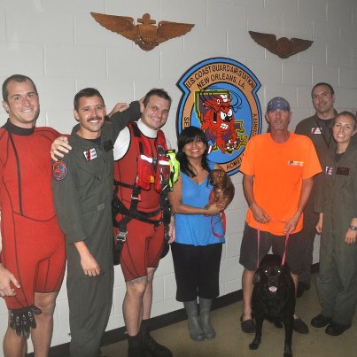Photo: Local, state & federal agencies are currently responding in communities impacted by Isaac. Here's an aircrew from Air Station New Orleans who rescued a husband, wife & their two dogs during Isaac. See the rescue taking place here: http://youtu.be/gSaCWW78ZHI