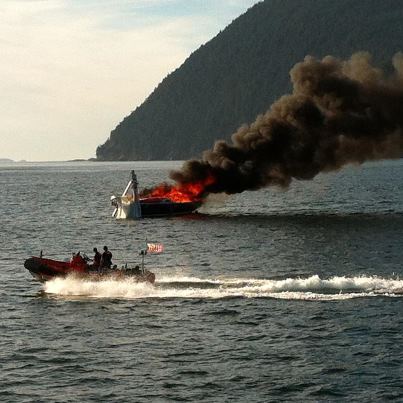 Photo: Coast Guard Cutter Terrapin & their rescue boat responded to a boat fire near Lummi Island, Wash., yesterday. Thanks to the work of a good Samaritan vessel, the seven passengers aboard the sailboat are safe. Please continue to boat responsibly and stay safe!