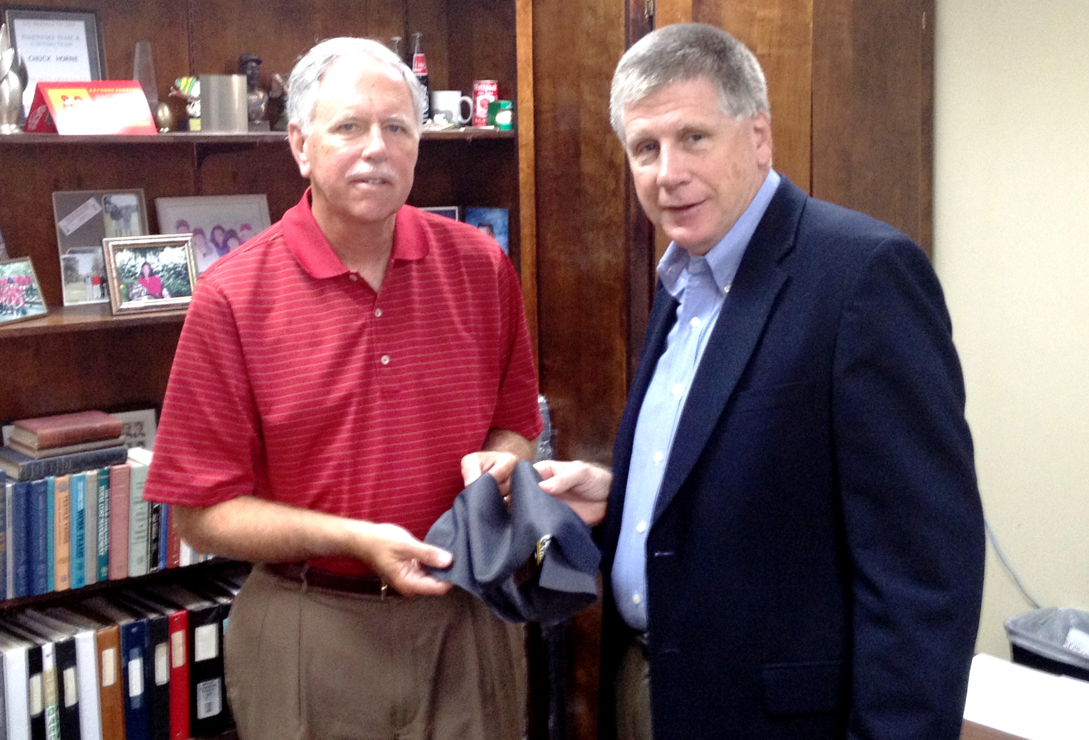 Rep. Larry Kissell (NC-08) met with Hornwood, Inc. President Chuck Horne while visiting the facility last week. 