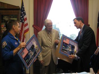 Congressman Olson at a ceremony honoring Chairman Hall and the STS-135 crew