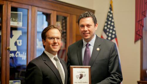 Congressman Chaffetz receives Freedom Fighter Award  feature image