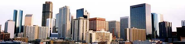 The Denver city skyline