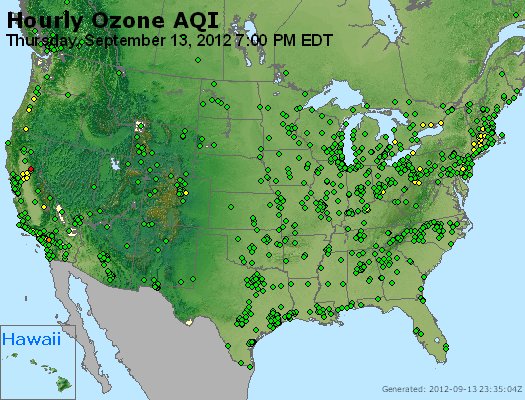 Hourly Ozone AQI