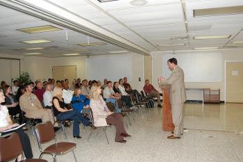 Congressman Olson speaks with Celanese Corporation employees in Clear Lake