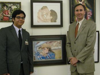 Congressman Olson with Stephen Alcala, the 2010 winner of the Congressional Art Competition
