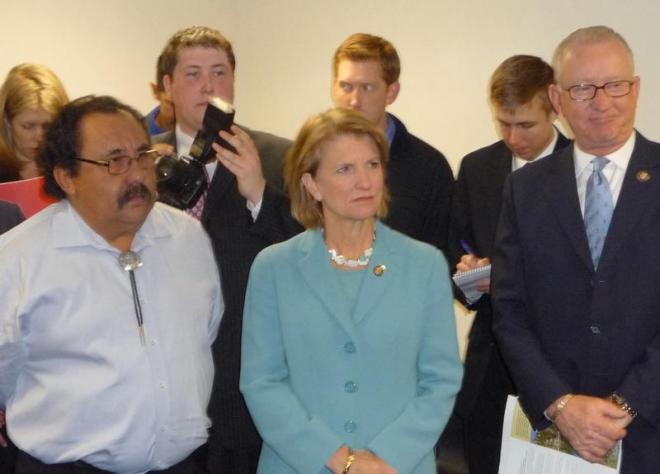 Rep. Capito with Rep. Grijalva and Rep. McKeon at event supporting public lands legislation, which includes protections for West Virginia\'s Monongahela National Forest