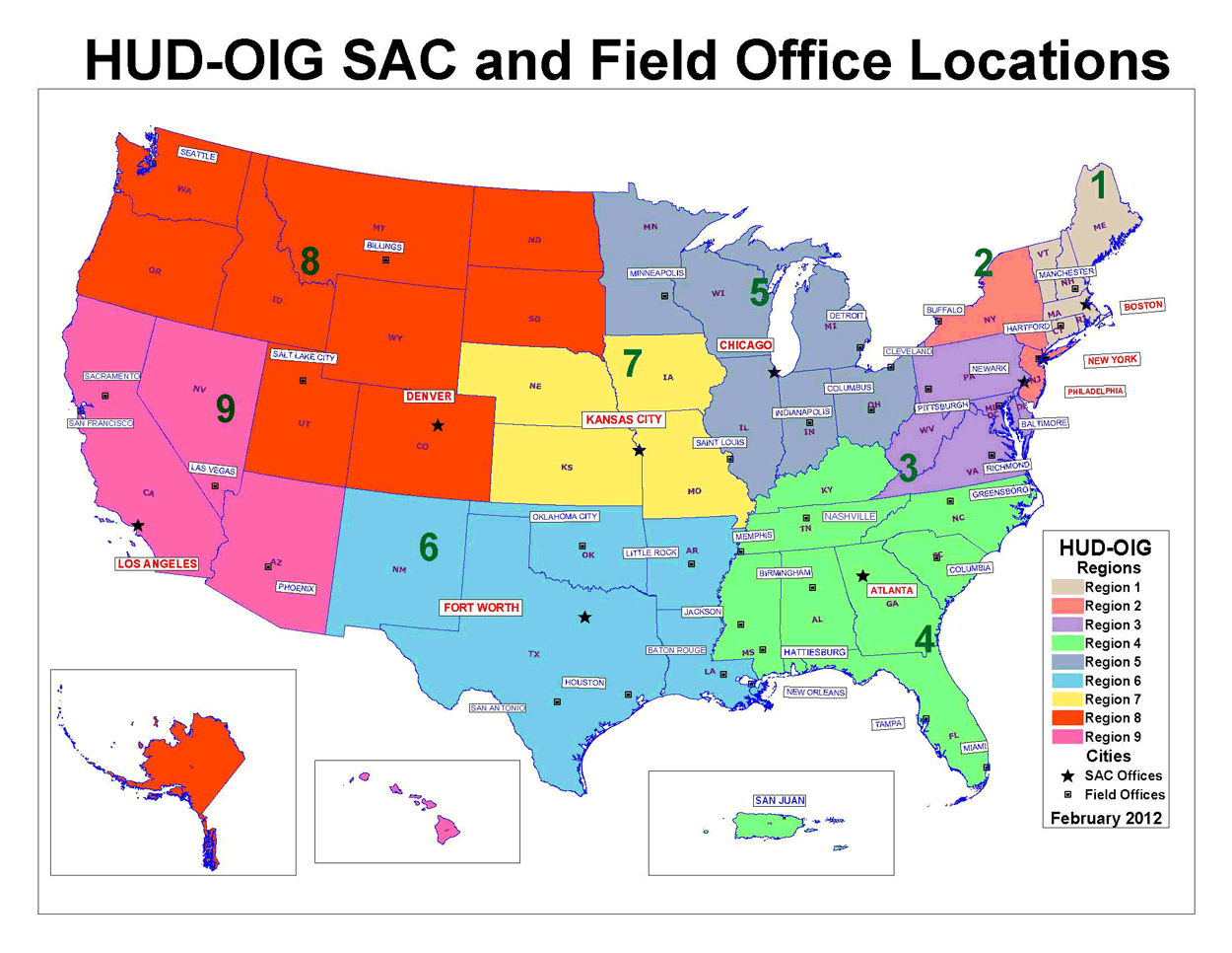Office of Investigation Field Office Locations
