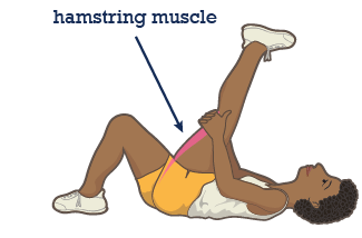 Illustration of girl doing a hamstring stretch