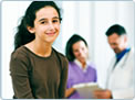 Photo of a teenage girl at a physician's office.