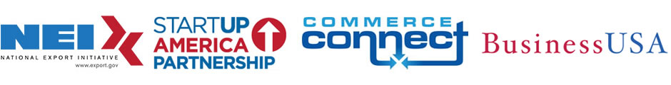 Partnership Logos: Startup America, Commerce Connect, NEI