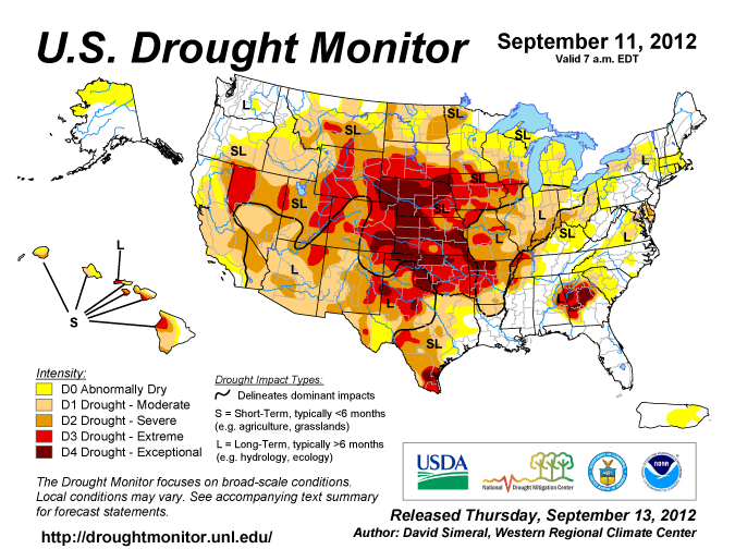 Drought monitor map