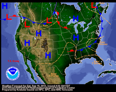 Forecast Weather Map - click to enlarge