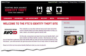 Deter Detect Defend Identity Theft Site