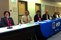 The panel included (L-R) Belinda Reyes, Linda Oubre, Edgar Quiroz, Ann Lee, David Casanave, Michael Baldonado, Molly Buchsieb. View the slideshow for more images and details.