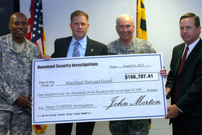 ICE shares more than $166,000 with the Maryland National Guard