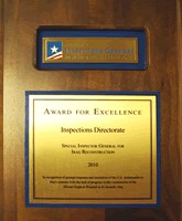 Inspections - Award for Excellence