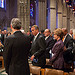 Speaker John Boehner and Democratic Leader Nancy Pelosi greet members of the congregation following a service celebrating the life of Neil Armstrong at the Washington National Cathedral. September 13, 2012. (Official Photo by Bryant Avondoglio)

--
This official Speaker of the House photograph is being made available only for publication by news organizations and/or for personal use printing by the subject(s) of the photograph. The photograph may not be manipulated in any way and may not be used in commercial or political materials, advertisements, emails, products, promotions that in any way suggests approval or endorsement of the Speaker of the House or any Member of Congress.