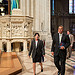 Speaker John Boehner arrives at the Washington National Cathedral for a service celebrating the life of Neil Armstrong. Speaker Boehner is escorted by Kathleen Cox, executive director and chief operating officer of Washington National Cathedral. September 13, 2012. (Official Photo by Bryant Avondoglio)

--
This official Speaker of the House photograph is being made available only for publication by news organizations and/or for personal use printing by the subject(s) of the photograph. The photograph may not be manipulated in any way and may not be used in commercial or political materials, advertisements, emails, products, promotions that in any way suggests approval or endorsement of the Speaker of the House or any Member of Congress.