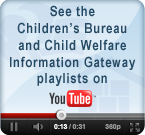 Children's Bureau and Child Welfare Information Gateway playlists on YouTube