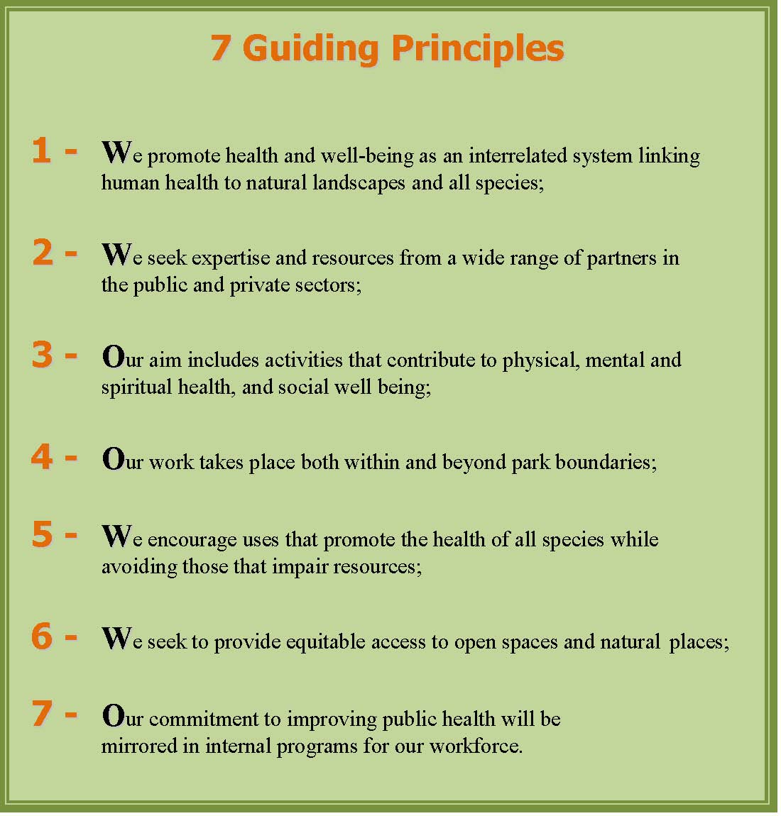 HPHP Guiding Principles