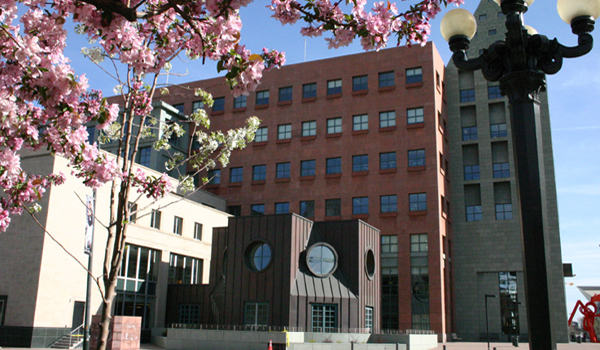 Exterior of the Denver Public Library building.