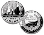2010 American Veterans Disabled for Life Commemorative Coin Proof (Obverse and Reverse)