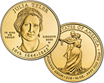 Julia Tyler First Spouse Uncirculated Coin