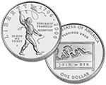 Benjamin Franklin "Scientist" Silver Dollar Uncirculated