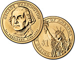Presidential $1 Coin: Washington Obverse