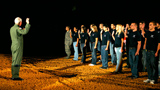Air Force Recruits Take Nighttime Oath of Enlistment