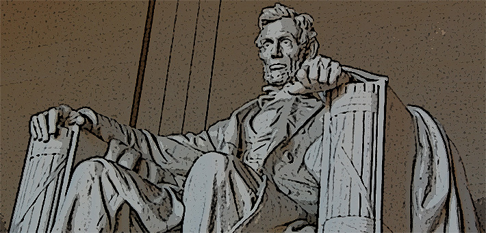 Posterized photograph of the Lincoln Memorial