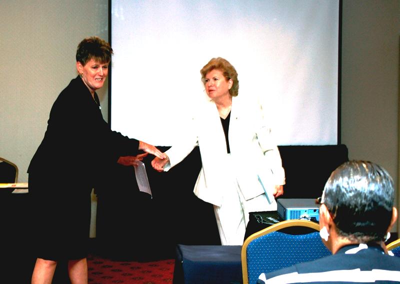 Sharon Eller speaking at the Federally Employed Womens National Training Program in July 2012