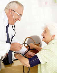 Photo: A woman with her healthcare professional