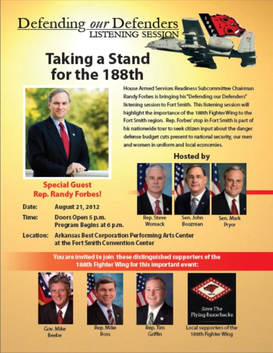 Invite for Defending our Defenders Event in Fort Smith