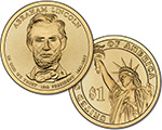 Presidential $1 Coin: Abraham Lincoln.