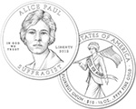 Alice Paul and the Suffrage Movement Line Art Coin