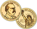 Presidential $1 Coin: Grover Cleveland.