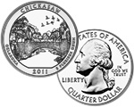 Chickasaw National Recreation Area Quarter Obverse and Reverse