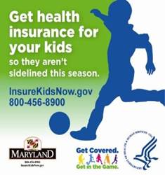 Maryland Get Covered. Get in the Game. Campaign Badge.  Click to go to the Maryland Medical Programs website.