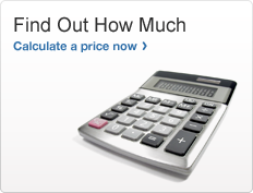 Find out how much. Calculate a price now. Image of a calculator.