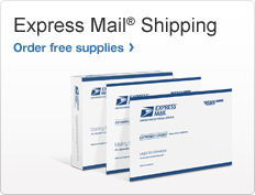  Express Mail Shipping®photo of express mail boxes, Envelopes and other supplies Order free supplies
