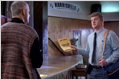 Watch the Community Theatre commercial in Windows Media format. Screenshot fo Every Door Direct Mail commercial, showing Al the mail carrier delivering mail to the director of a community theatre.