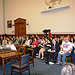 A Crowd Gathers at a Healthcare Meeting with Congressman Conyers and Gov. Howard Dean